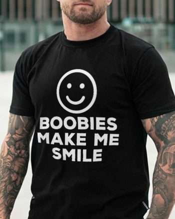 Boobies Make Me Smile Printed Men's T-shirt