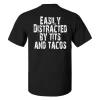Easily Distracted By Tits And Tacos Print Men's T-shirt-1
