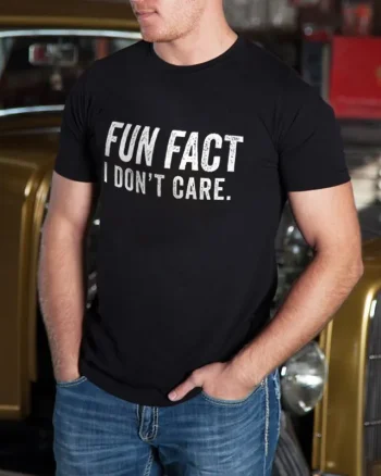 Fun Fact I Don't Care Printed Men's T-shirt