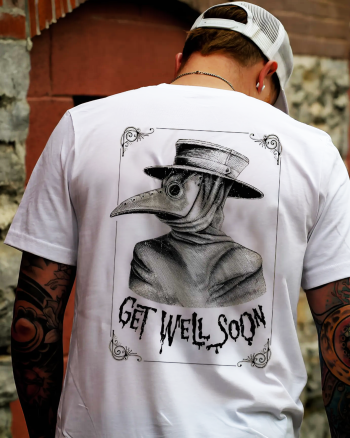 Get Well Soon Plague Doctor Print Men's T-shirt