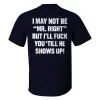 I May Not Be _Mr. Right_ Printed Men's T-shirt Navy Blue