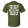 I May Not Be _Mr. Right_ Printed Men's T-shirt Wine Army Green (1)