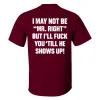 I May Not Be _Mr. Right_ Printed Men's T-shirt Wine Red