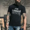 I'm Single Start Free Trial Printed Men's T-shirt