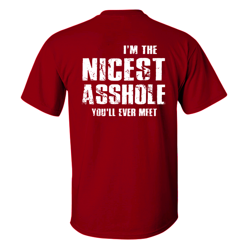 I’m The Nicest Asshole Printed Men’s T-shirt 3