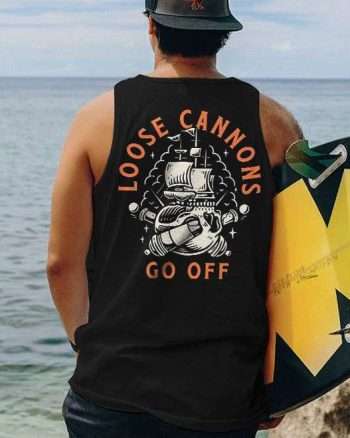 Loose Cannons Go Off Print Men's Tank