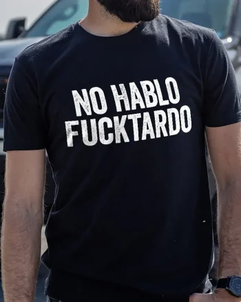 No Hablo Fxxk Tardo Print Men's T-shirt
