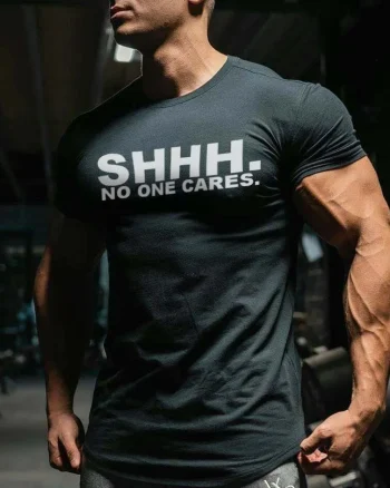 No One Cares Printed Fashionable Printed Men's T-shirt