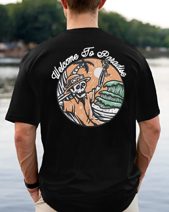 One Day At A Time Skull Print Men's T-shirt