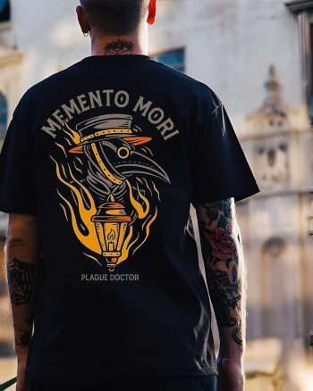 Memento Mori Plague Doctor Print Men's T-shirt
