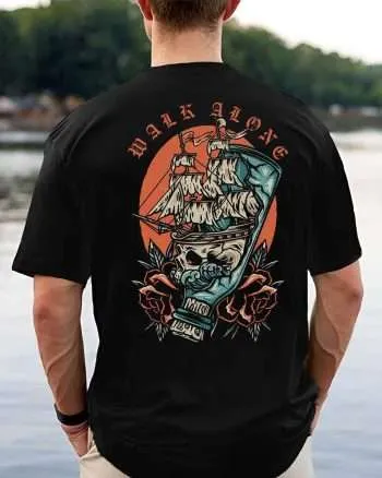 Walk Alone Print Men's T-shirt