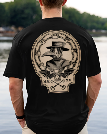 Vintage Plague Doctor Print Men's T-shirt