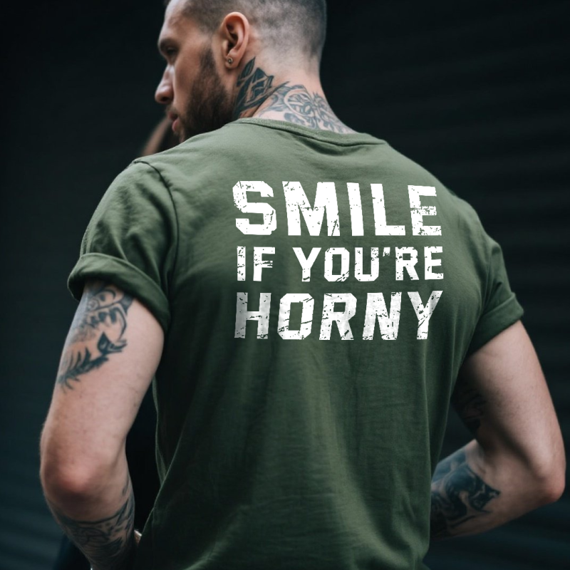 Smile If You’re Horny Printed Men’s T-shirt 3 (1)