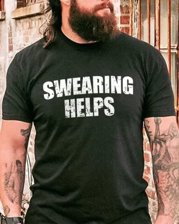 Swearing Helps Printed Men's T-shirt
