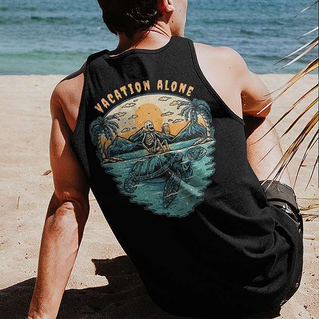 Vacation_Alone_Skull_Print_Men_s_TankAmerican_ExpressMastercardP