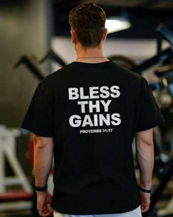 Bless Thy Gains Print Men's T-shirt
