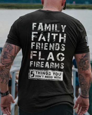 5 Thing You Don't Mess With Printed Men's T-shirt