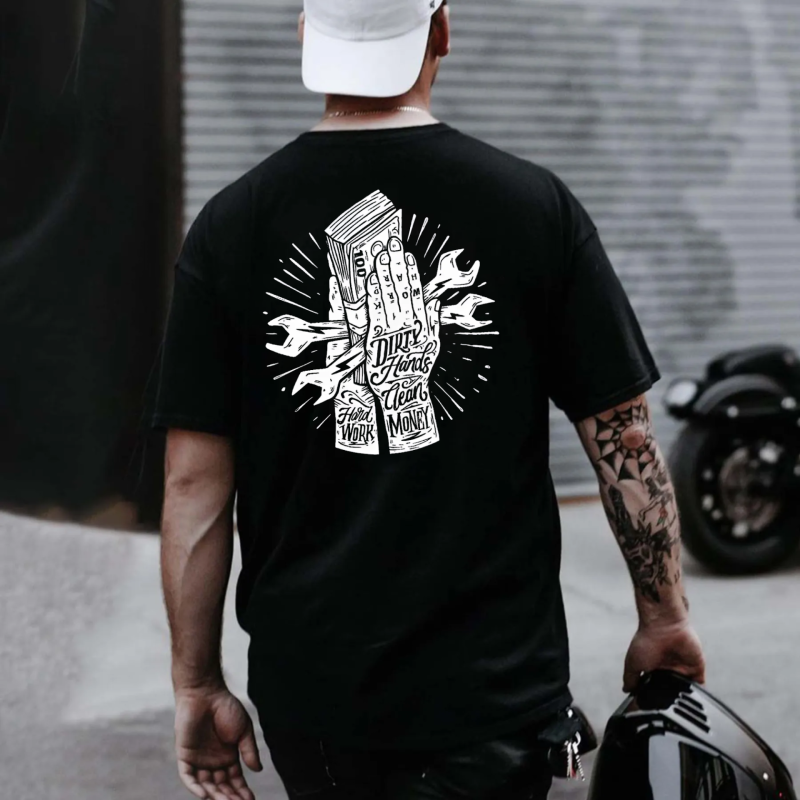 Dirty Hands Clean Money Printed Men's T-shirt