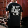 Easily Distracted By&Tits Tacos T-shirt2