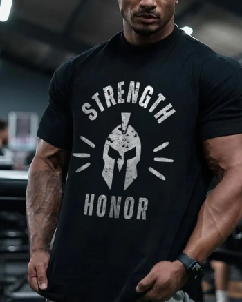 Rome Gladiator Strength And Honor Printed Men's T-shirt