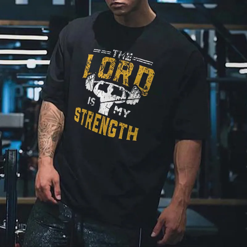 The Lord Is My Strength Print T-shirt