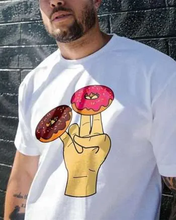 Two Donuts Printed Men's T-shirt