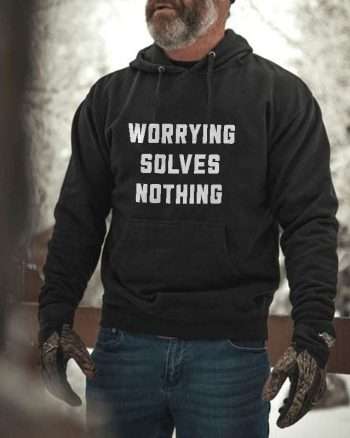 Worrying Solves Nothing Printed Men's Hoodie