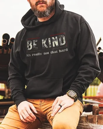 Be Kind Printed Men's Hoodie