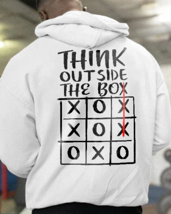 Think Outside The Box Printed Men's Hoodie