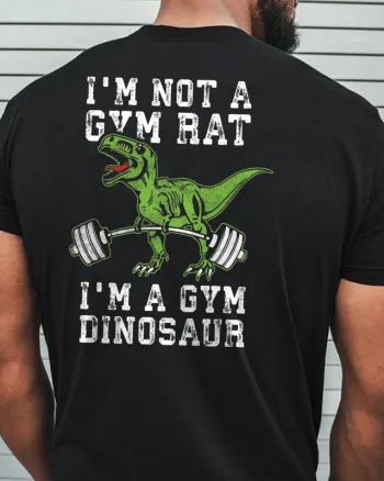 Gym Rat vs Gym Dinosaur Printed Men’s T-shirt