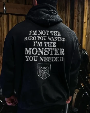 I'm Not The Hero You Wanted Printed Men's Hoodie