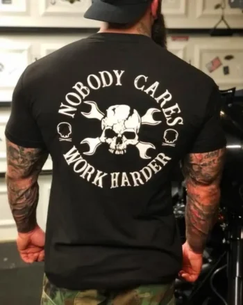 Nobody Cares Work Harder Printed Men's T-shirt