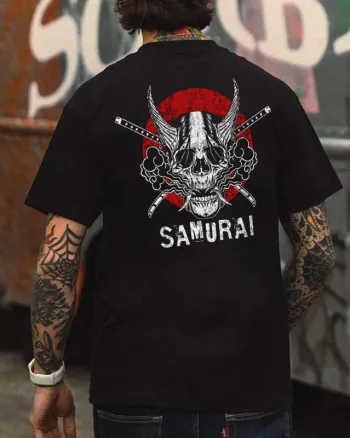 Skeletal Samurai Printed Men’s T-shirt