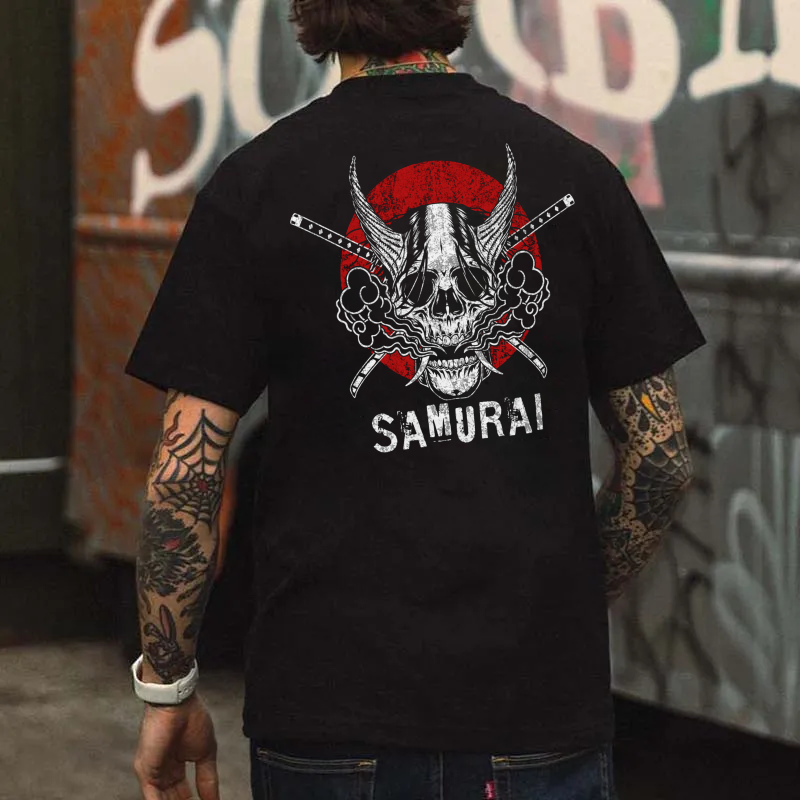Skeletal Samurai Printed Men’s T-shirt