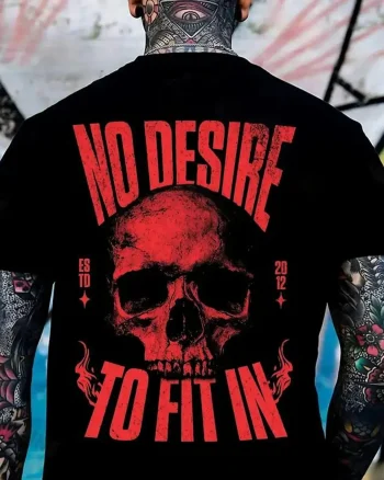 No Desire To Fit In Skull Printed Men’s T-shirt