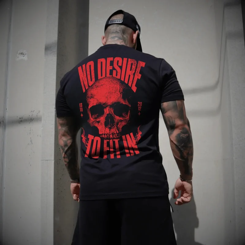 No Desire To Fit In Skull T-shirt 8