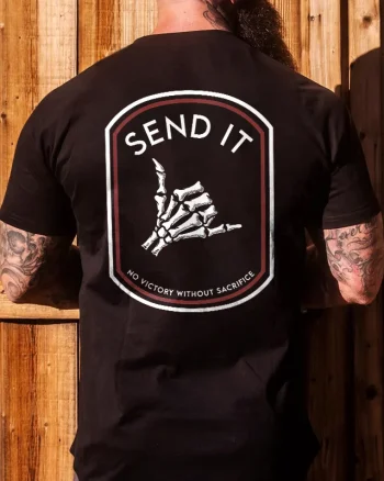 Send It Skull Printed Men’s T-shirt