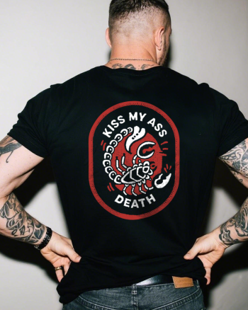 Kiss My Ass Death Printed Men’s T-shirt