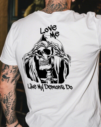 Love Me Like My Demons Do Printed Men’s T-shirt
