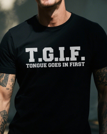 Tongue Goes In First Printed Men’s T-shirt