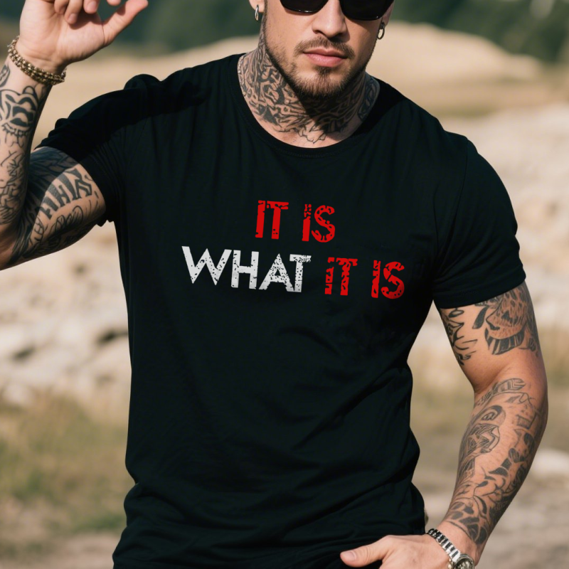 It is what it is print T-shirt