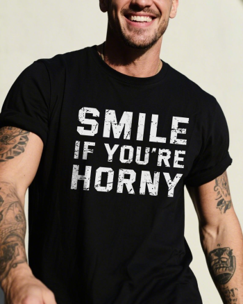 Smile If You’re Horny Printed Men’s T-shirt