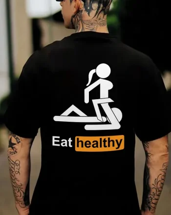 Eat Healthy Printed Men’s T-shirt