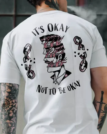 It’s Okay Not To Be Okay Broken Printed Men’s T-shirt