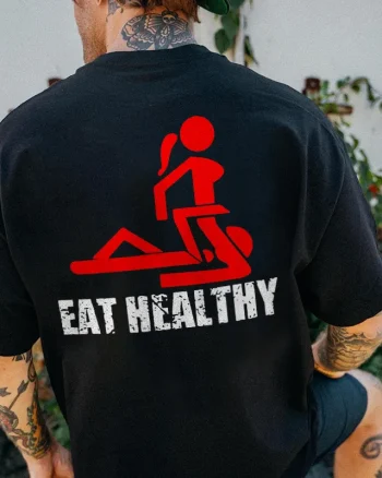 Eat Healthy Printed Men’s T-shirt