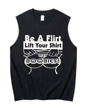 Be A Flirt Printed Men's Tank