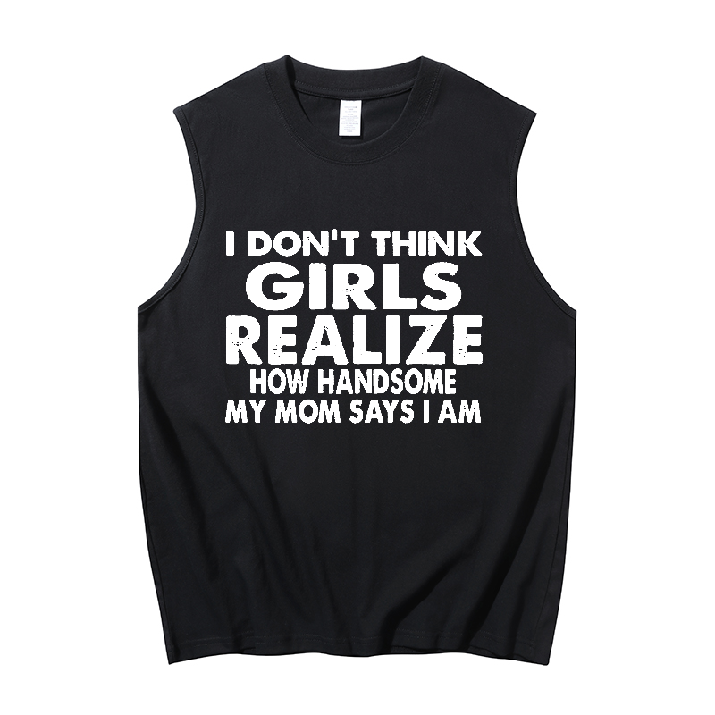 I dont think girls realize how handsome Print Men's Tank 2