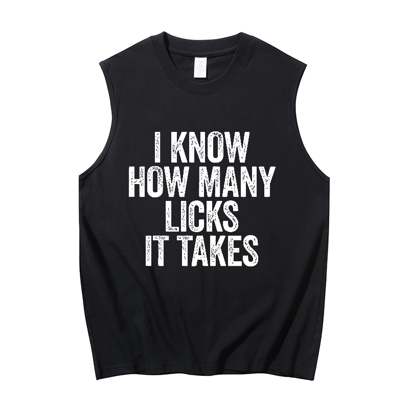 I know how many licks ot takes Print Men's Tank 3