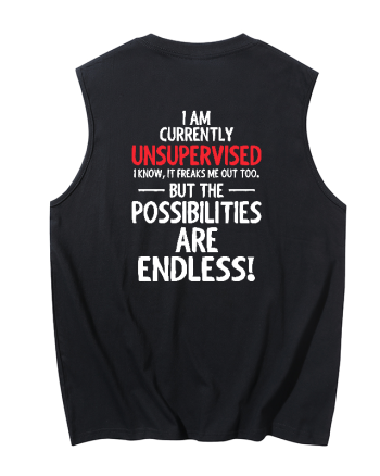 I'm Currently Unsupervised Printed Men's Tank