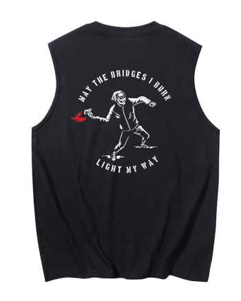May The Bridges I Burn Light My Way Printed Men's Tank